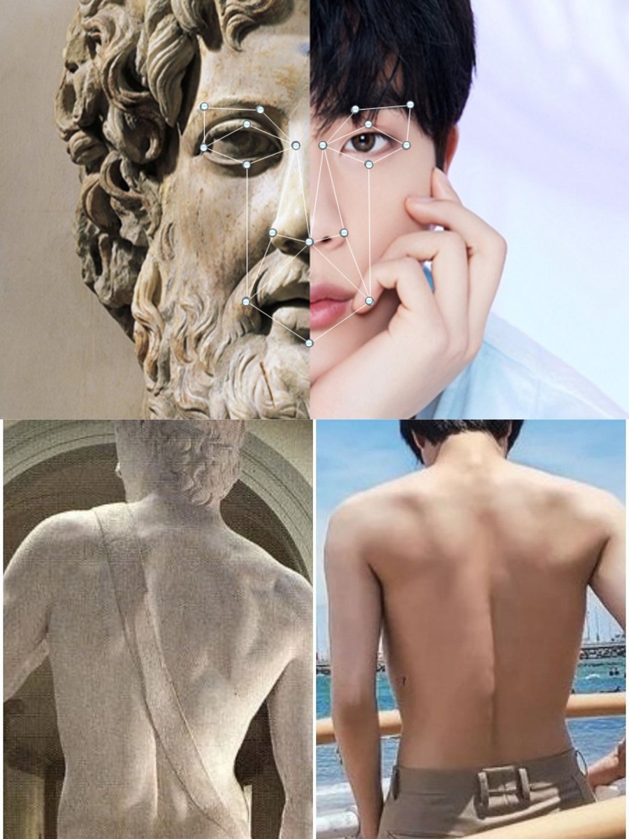 theJINPRlNT's tweet photo. TOP MALE GOD BEAUTY OF THE WORLD KIM SEOKJIN

He has the face and body of a Greek God. 😳🤩 https://t.co/lUPruYykVn