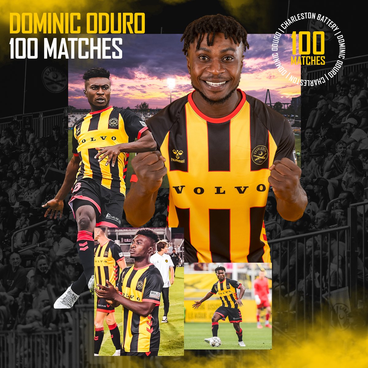 Chas_Battery's tweet photo. 💯 @DominicOduro 🇬🇭

Dominic made his 100th regular season @USLChampionship appearance yesterday! 👏

#CB93 | #UpTheBattery https://t.co/iF4uRygVbl