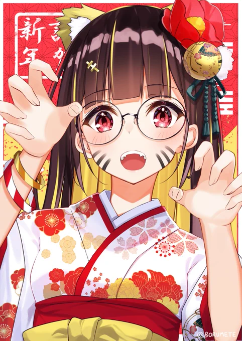 #2022年自分が選ぶ今年上半期の4枚 
年賀絵とご依頼絵になってしまった。
下半期は趣味絵の投稿増やしたいと思います!✨✨ 
