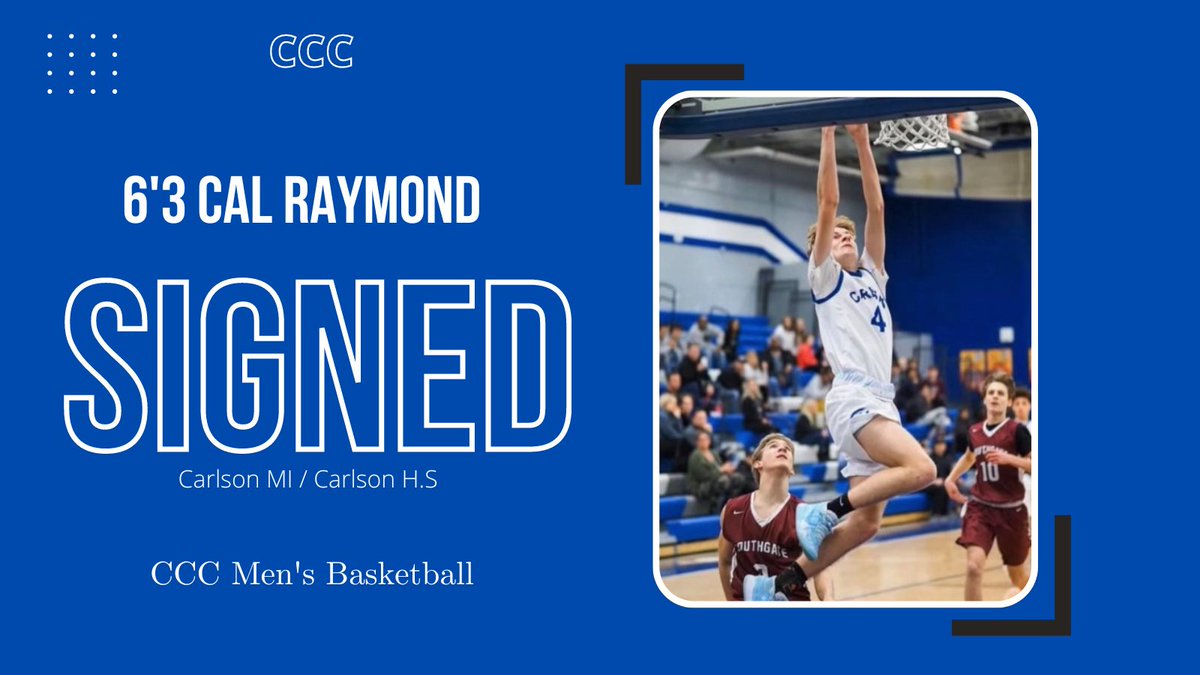 Cal Raymond has signed with us! Welcome to the family! <a href="/CalRaymond_/">Cal Raymond</a> 

Cal averaged 19pt 3rebs 2ast his senior year for Carlson High school!

<a href="/PrepHoopsMI/">Prep Hoops Michigan</a> <a href="/TheDZoneBBall/">The D Zone Basketball</a> <a href="/CHSMarauder/">Carlson High School</a>