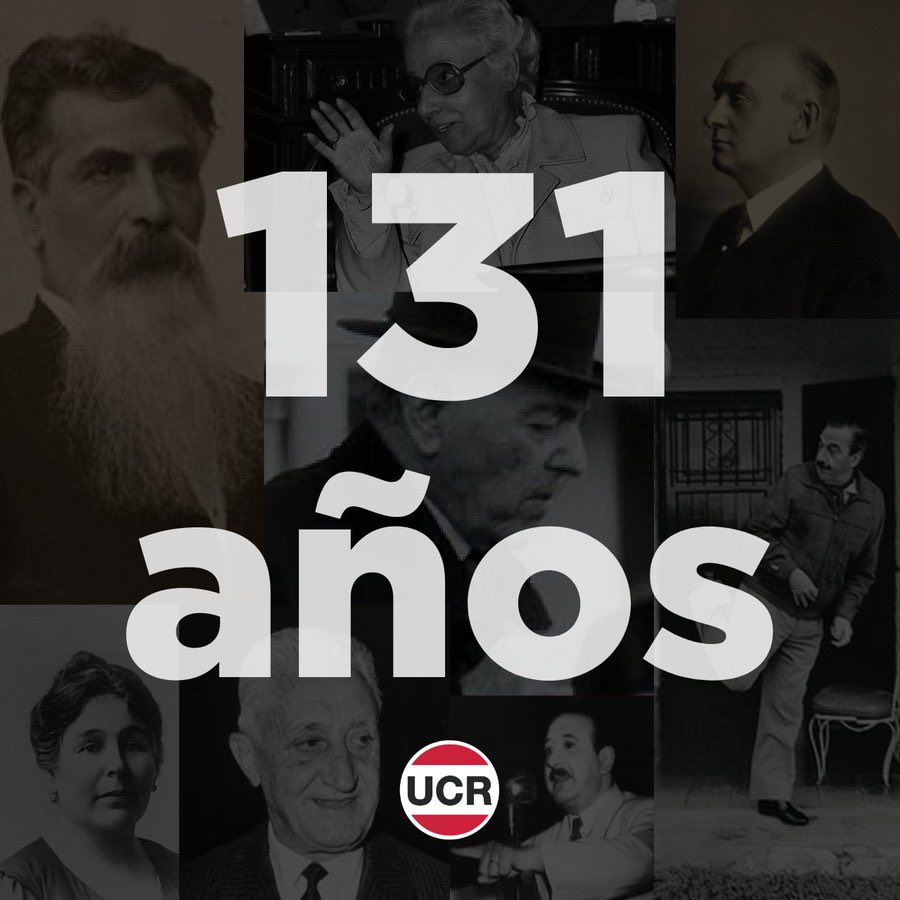 Felices 131 años para la querida UCR.
Un partido que es base de nuevos consensos y pilar fundamental de la democracia #Argentina