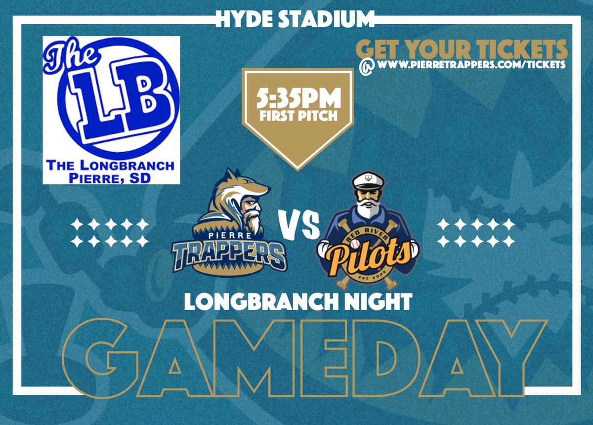 baseballli8889's tweet photo. IT'S GAMEDAY
Get out to Hyde Stadium TONIGHT as the Trappers face @RedRiverPilots ; First Pitch 5:35
LongBranch Night
Get your ticket at https://t.co/GSSdJYWI4j
#ProtectOurHyde #GoTrap https://t.co/Rh7xY2lezH