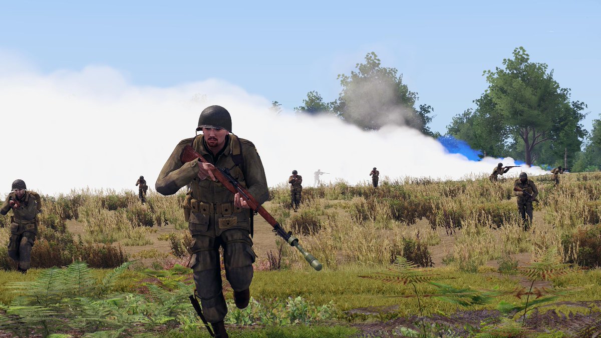 ark_arma's tweet photo. part 1/2 Brave soldiers of ARK took part in our #arma3 WW2 session yesterday. Here are some highlights of said #arma session:
1) We first started with "Not Brecourt Manor" as US Airborne. Had easier time then Easy Company did.
2) Next we fought as USMC against SNLF on Pulau. https://t.co/MZTN3nPm62