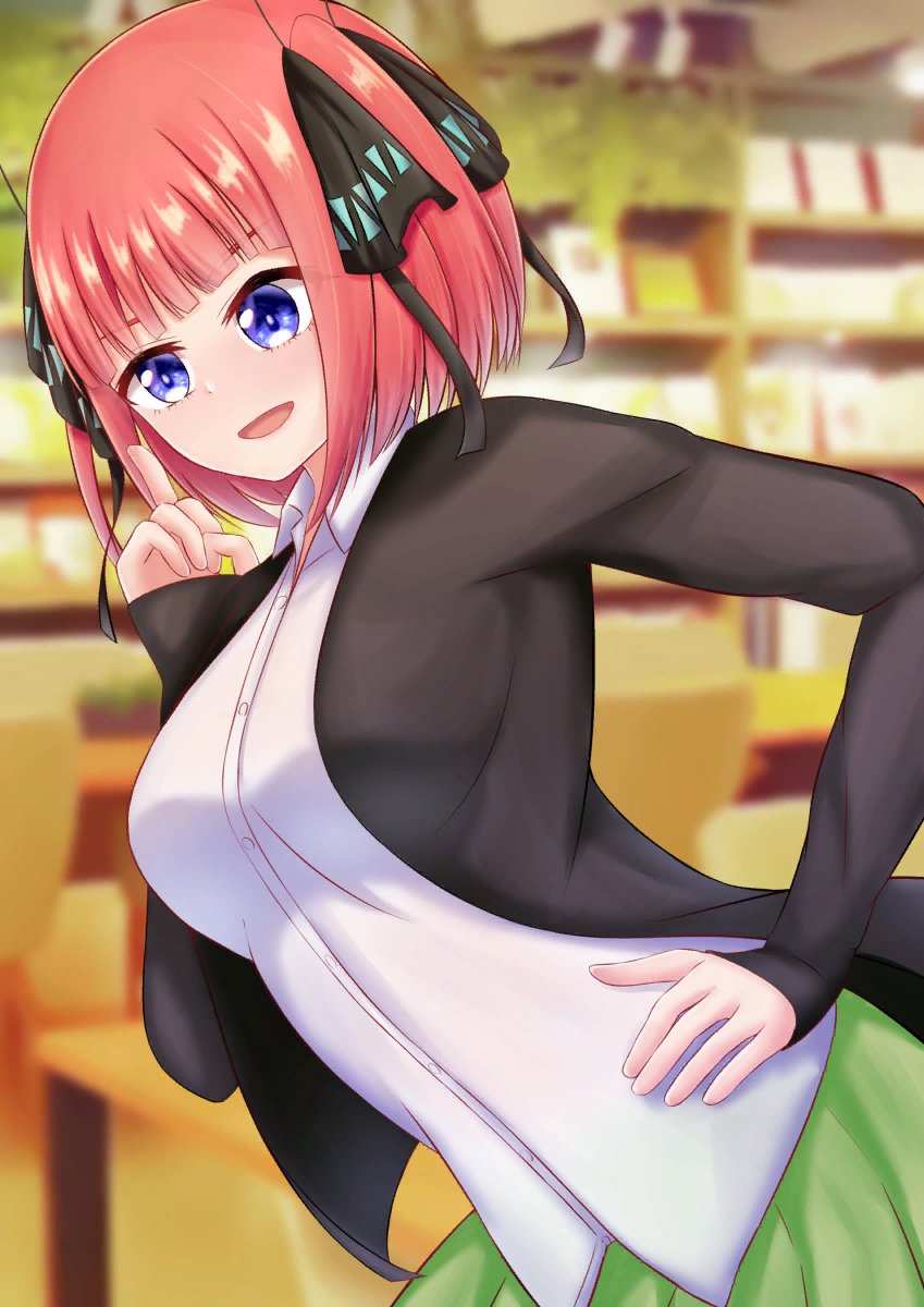 猫タシさんがTwitterに投稿した中野二乃(五等分の花嫁)のイラスト。