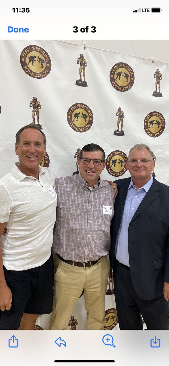 tbetchan's tweet photo. Great time last night at Perry Wrestling 100 yr celebration. Myself and these two guys have coached and seen lots of amazing wrestling over the years. #greatguys #betterfriends https://t.co/iOSgVJK9BN