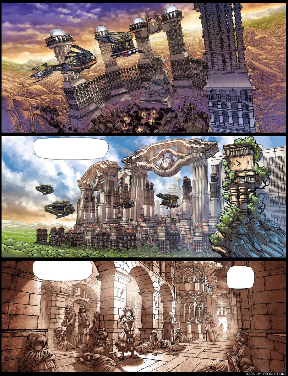 KARAFACTORY's tweet photo. BACKGROUNDS - DÉCORS
From LA GUERRIÈRE INNOCENTE, volume 1 - 2012
#decor #backgroundart #architecture #comics #mangastyle #sepia #steampunk #SailPunk https://t.co/iug497fSt7