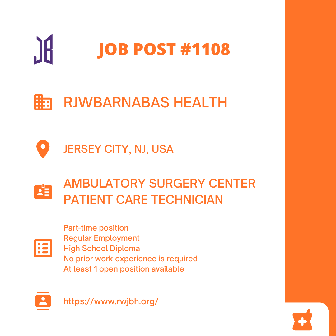 BTSARMYJobBoard's tweet photo. #BAJBUSA
Jersey City, NJ, USA
https://t.co/2rWloBY9jV
#BAJBHealth
ARMYs, kindly contact the job poster / hiring party directly for more information. π
Good luck! π https://t.co/xSSicAZKxH