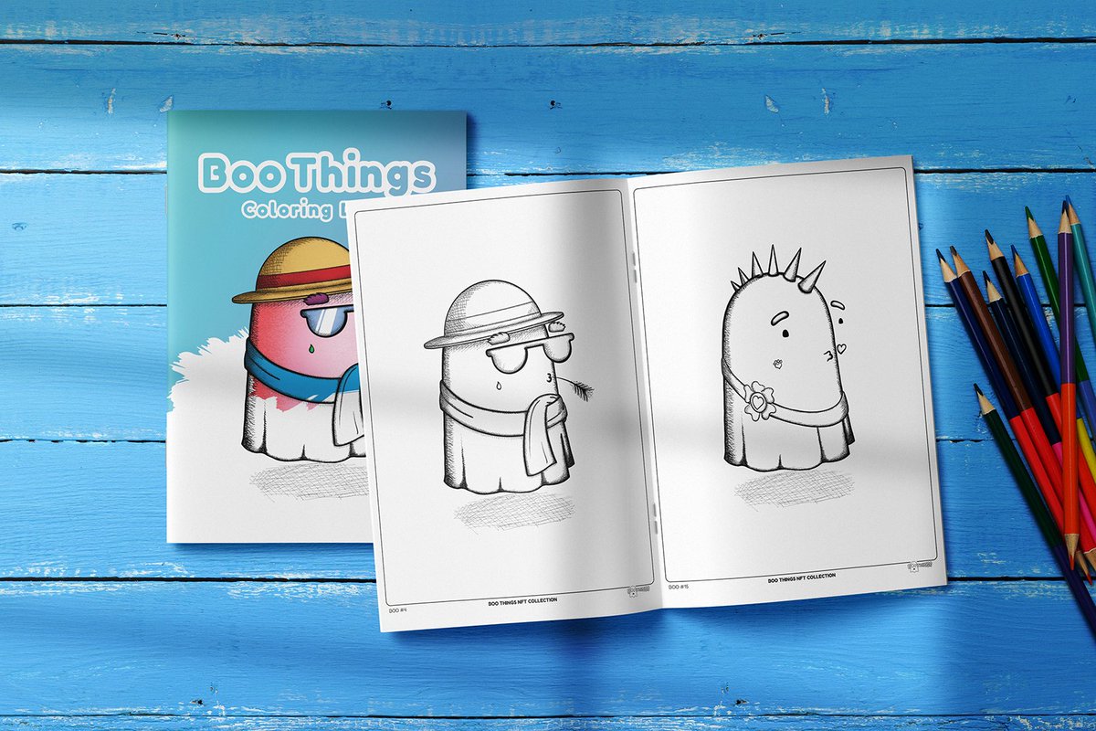 BooThingsNFT's tweet photo. I'm so, so happy to announce that our first Coloring Book is available on Amazon! 😍

https://t.co/eV6AZccf7v

RT to spread the news 👻 https://t.co/dyuKHBfpSO
