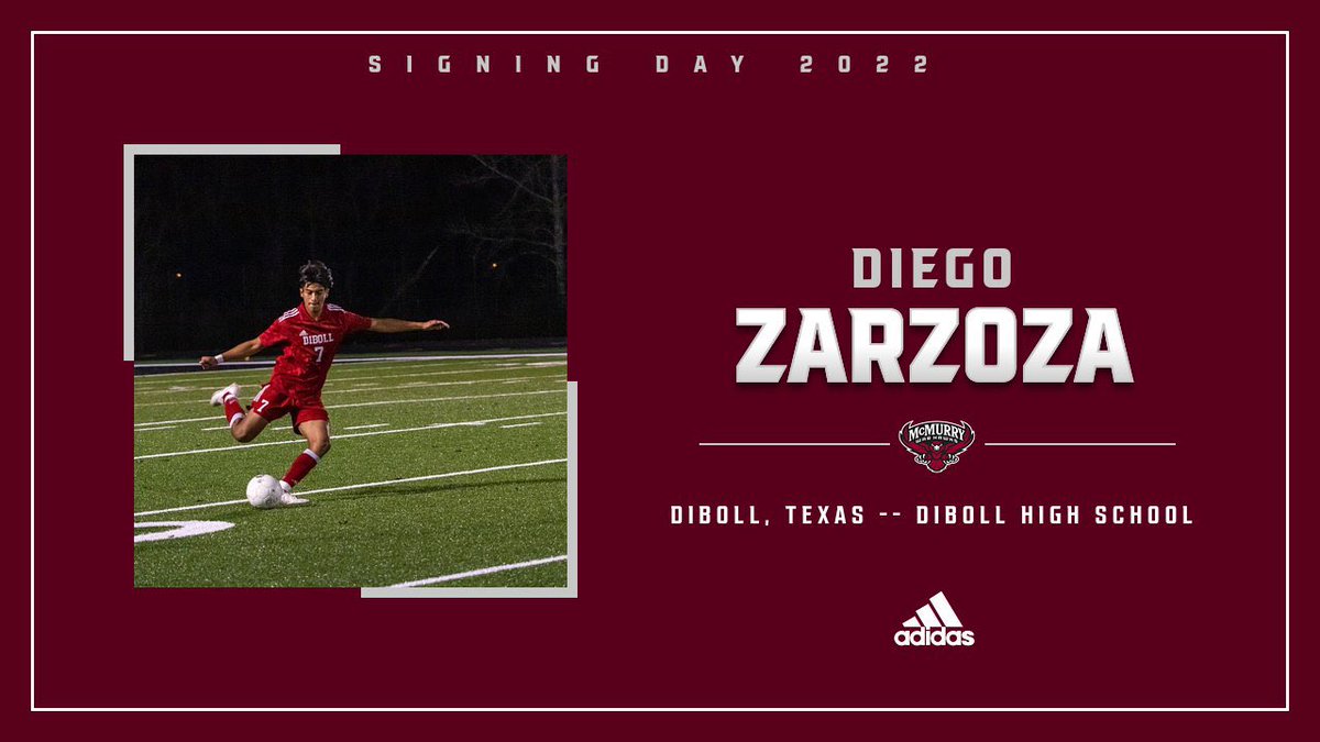 McMurryMSoccer's tweet photo. We’d like to give a big welcome to Diego Zarzoza! We are pumped to see you at work this fall! https://t.co/i0HWZWZs5n