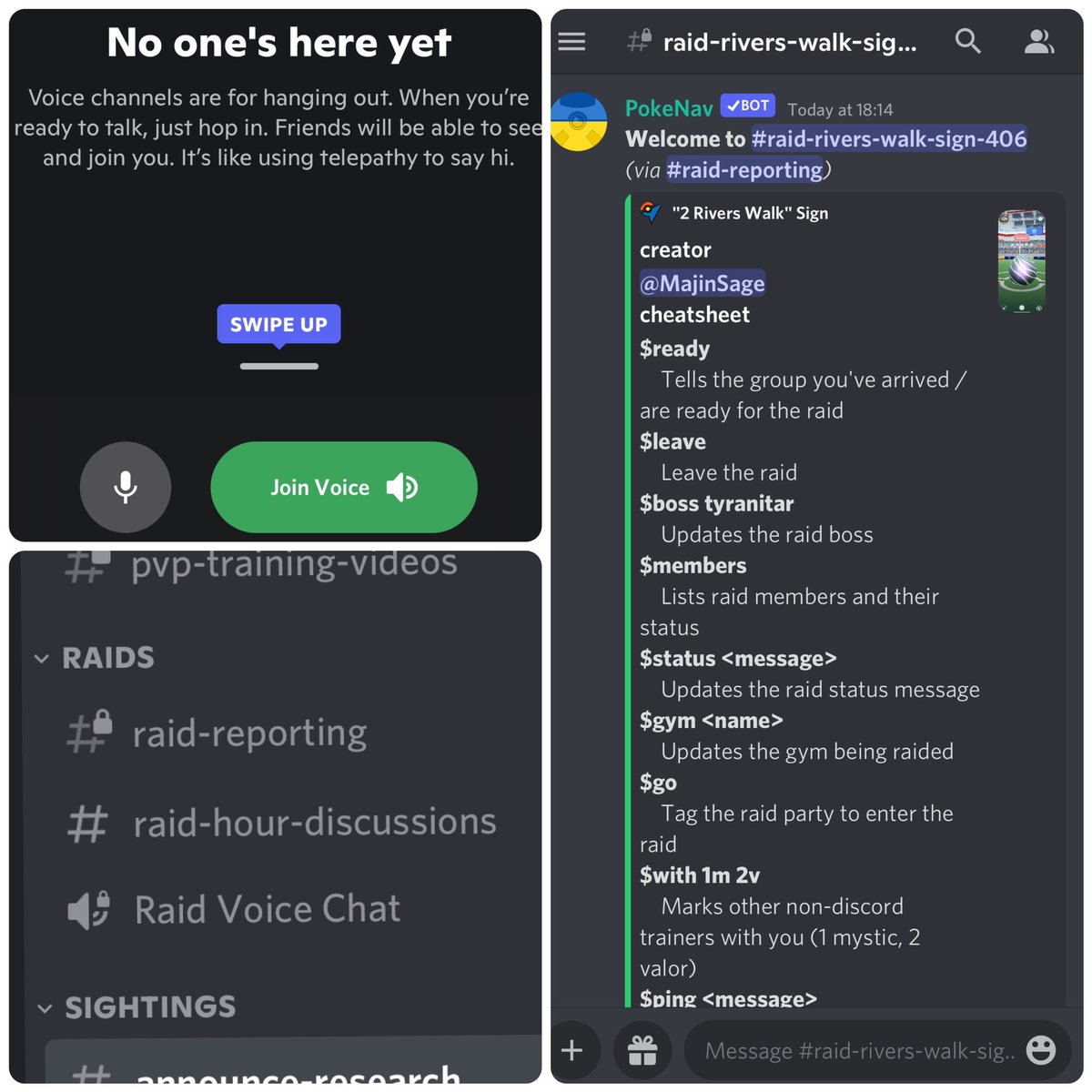 sage_majin's tweet photo. Okay here’s a question for the wider community.

How do you go about organising your #RaidHours. My community is small, only about 30 active Raiders in all probably however some are in person and some remote. We have trouble organising lobby’s, times for raids etc and although… https://t.co/LxjxHDyTm9