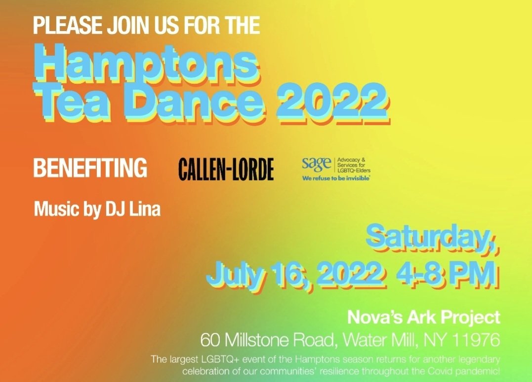 HamptonsGreg's tweet photo. Hamptons Tea Dance ~ Saturday, July 16th
@CallenLorde and @sageusa continue the tradition. A not-to-be-missed, outdoor celebration, the largest LGBTQ+ event in the Hamptons.
#hamptonsteadance #teadance #callenlorde #sageusa #lgbtcommunity #lgbtq🌈 #lgbtpride #lgbt #hamptons https://t.co/LzyI2k5k4Q