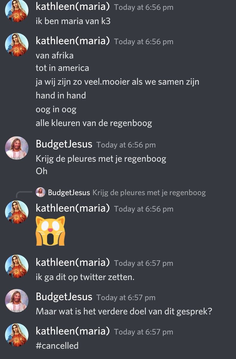 mickeysFuneral's tweet photo. dat is een beetje homophobic, denk je ook niet jesus? #cancelled https://t.co/5hmyYsNiy3