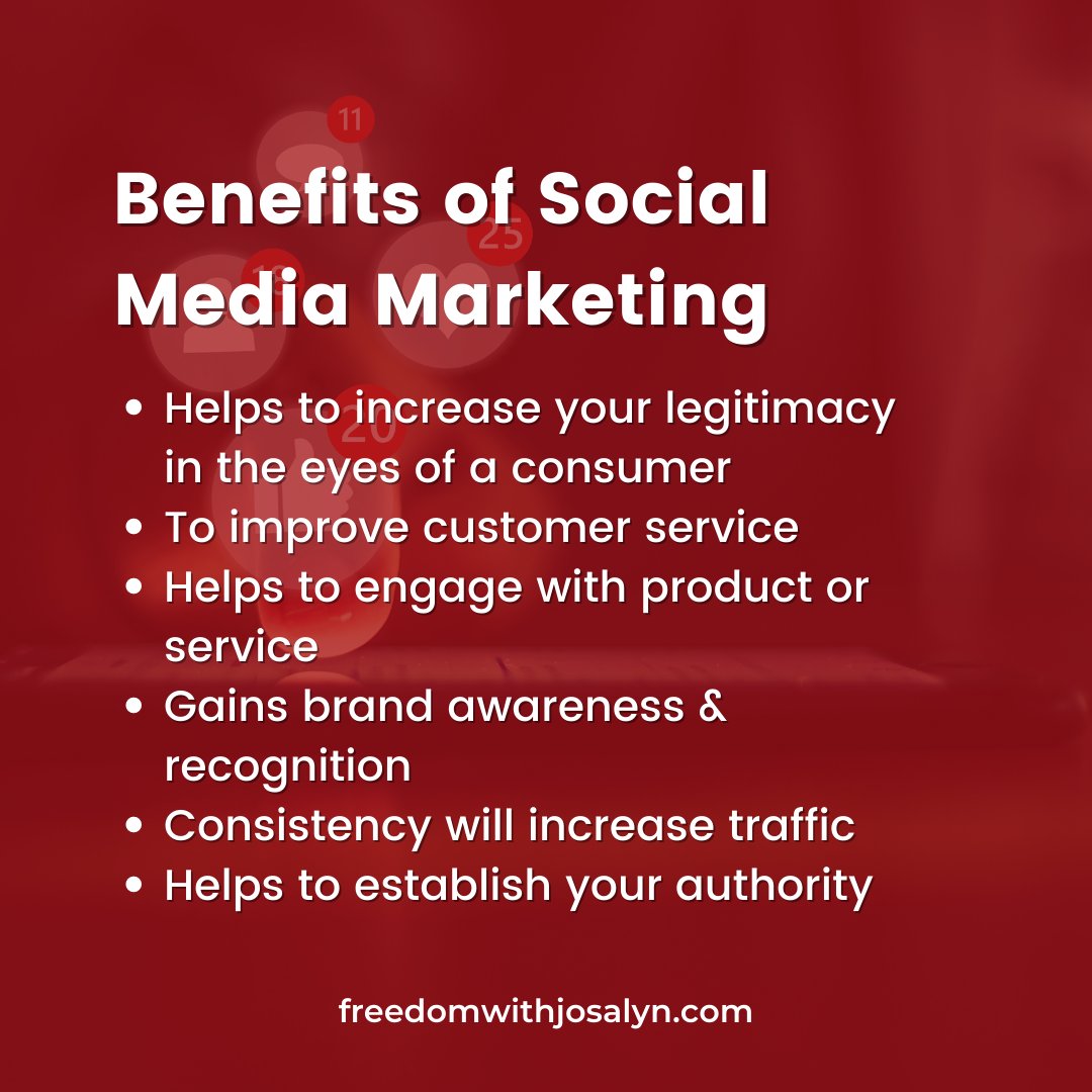 FreedomWithJos's tweet photo. Everyone says your business needs to be on social media. But why?⁣

Here are a few benefits of social media marketing!⁣

#wealthstrategies #money #rich #wealth #millionaire #business #hustle #entrepreneur #millionairemindset #lifecoach https://t.co/B4now40l9a