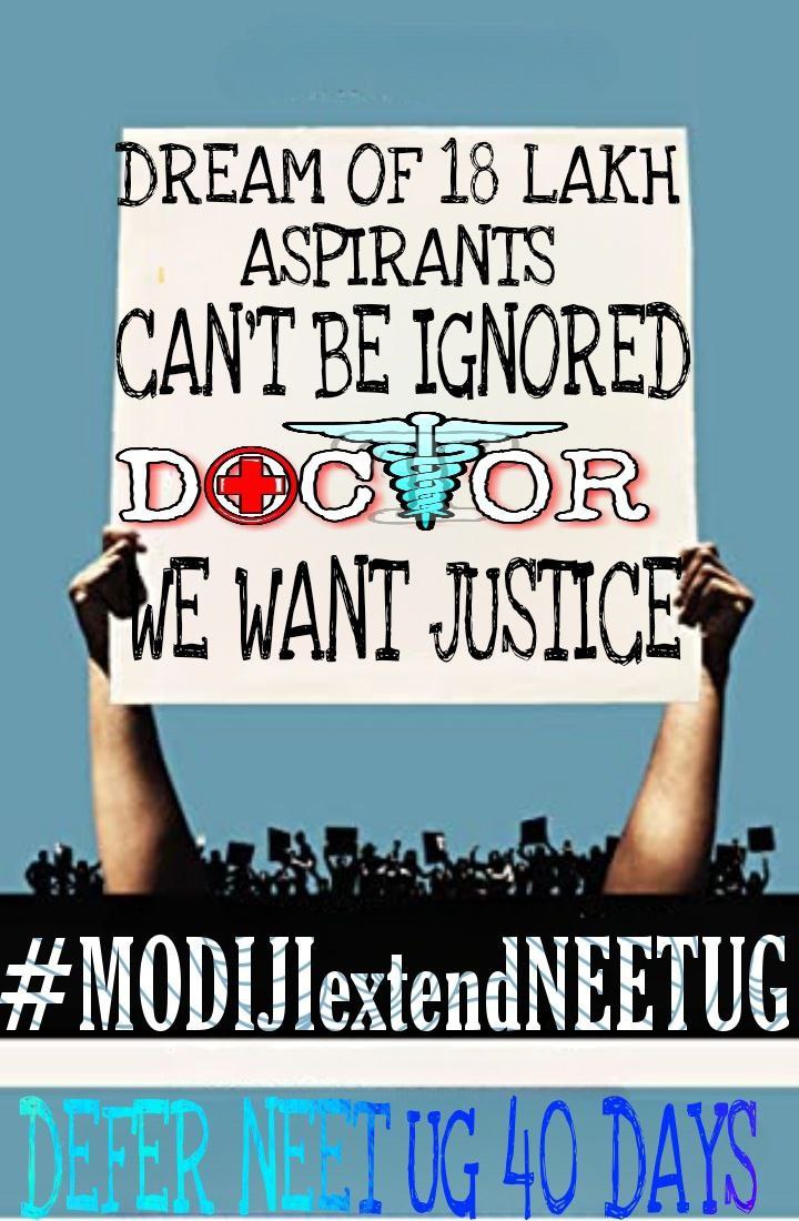 SAMARPITA2002's tweet photo. #MODIJIextendNEETUG
Jee was postpond so that they could prepare well....then why is neet being ignored?
And neet Postponement is valid sir, reasons are crystal clear!!

@DG_NTA @dpradhanbjp @mansukhmandviya @EduMinOfIndia
@MoHFW_INDIA @narendramodi @PMOIndia @IANSKhabar https://t.co/N8z6Lg8WlP