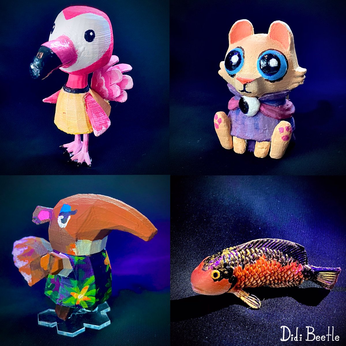 BeetleDidi's tweet photo. #animalcrossing bring back nosegay. we MUST. she's the best anteater ever. (3D prints + figures I've custom painted!) https://t.co/iI4RnCSEWH