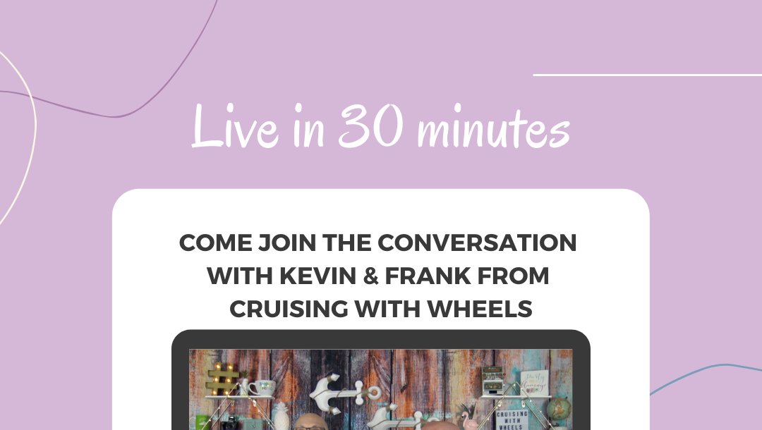 cruisingwithwhe's tweet photo. Going #LIVE in 30 minutes on #YouTube !! Come and join the #conversation !!
https://t.co/877lXnmzth
#cruisechat #news #whatsnew #cruise #hangout #CWW #FPB #TFTHS #cruisenews #party #sundayfunday https://t.co/kDOBdCqBcD