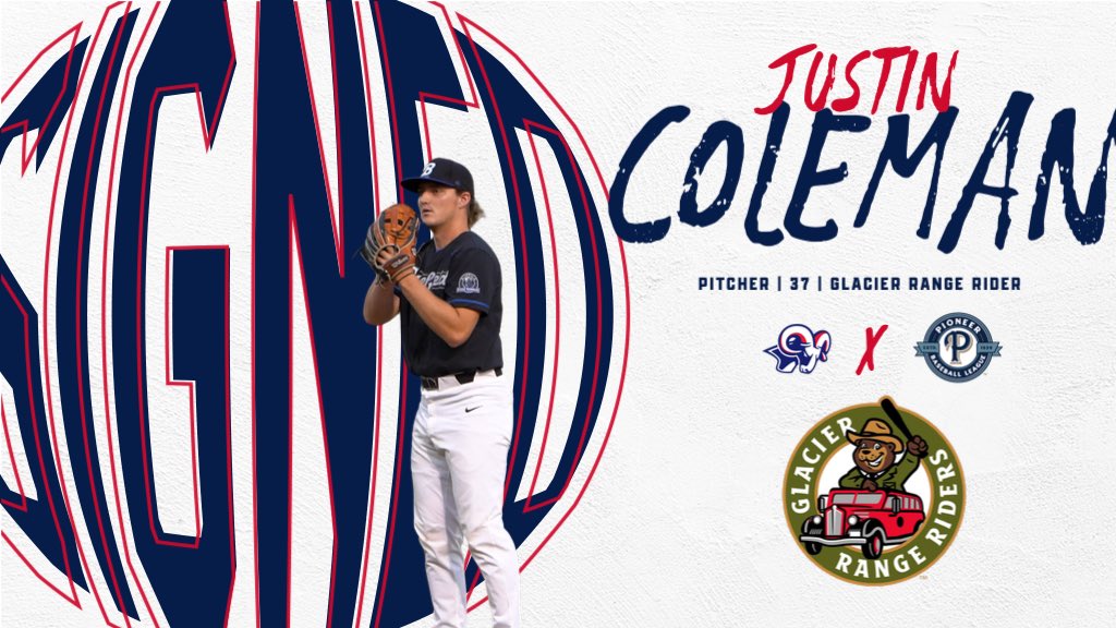 Congratulations to Alumni Justin Coleman on signing to play professionally with the Glacier Range Riders in the Pioneer League!! #jcole #Ramily