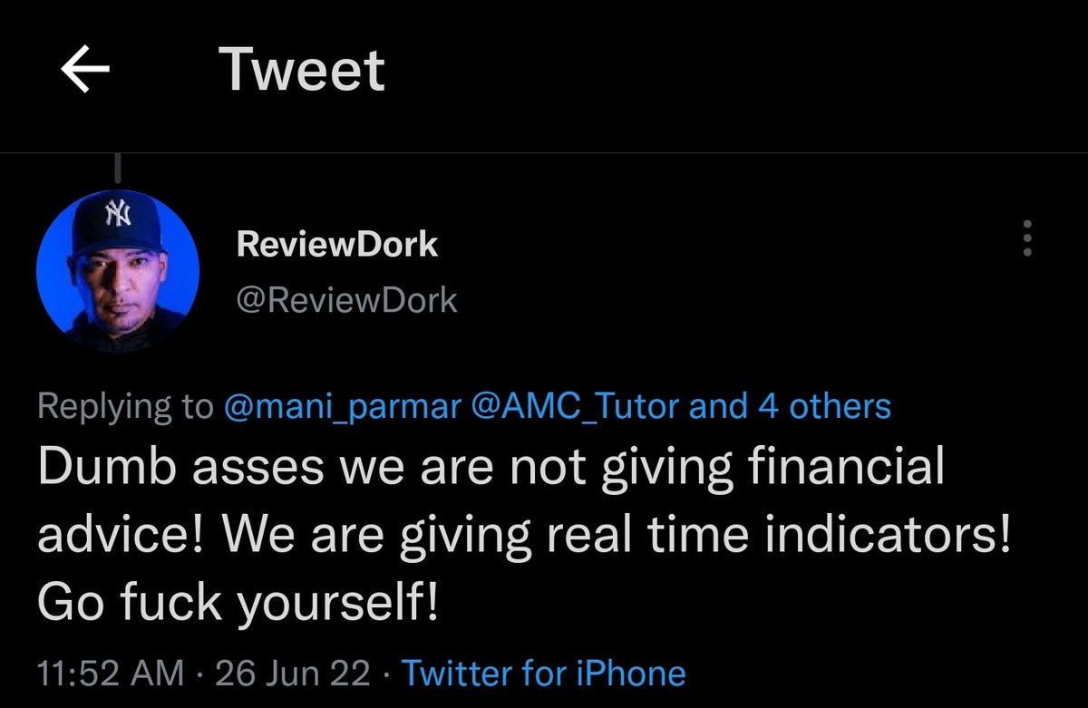 AMC_Tutor's tweet photo. I'm the biggest POS lawyer ever, so here's my rebuttal to Review Dork, Lana, Short the Vix, and every other paid Discord mother fuxker. I'll be tagging them at the very end.

First, let's define what constitutes financial advice.

(Continued) 

#AMC #FuckScammers #YFA https://t.co/E7rqp88c5O