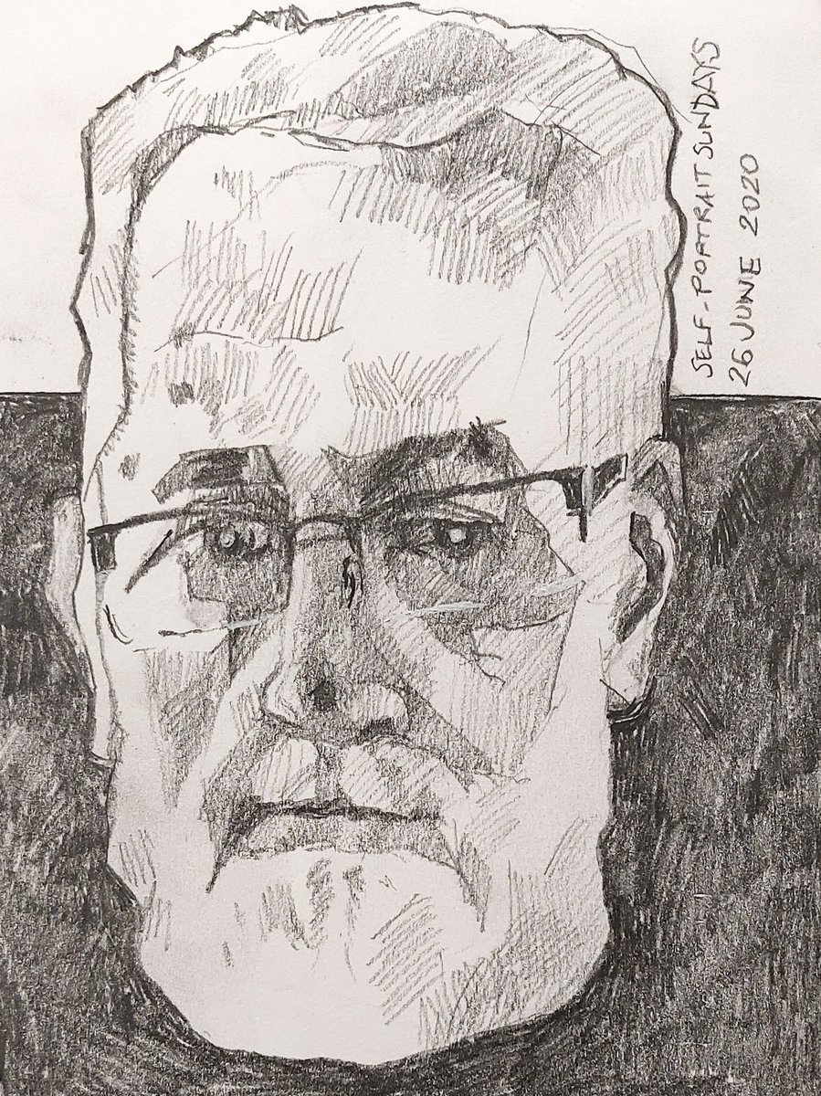 Sunday self-portrait, #blackwingpencil #A5 #leuchtturrm #sketchbook