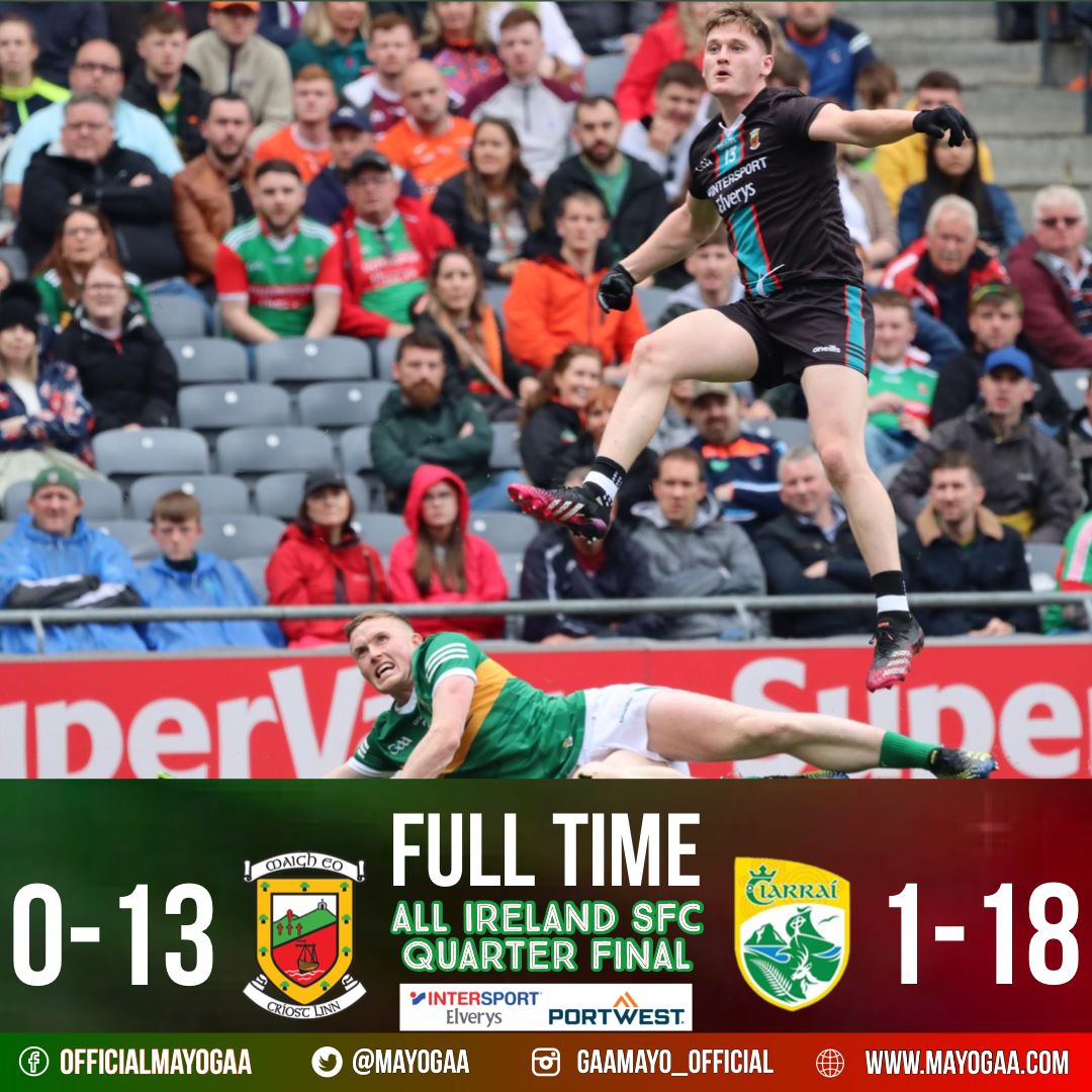 It's defeat here in Croke Park for our Senior footballers.
Hard luck Lads 🟢🔴