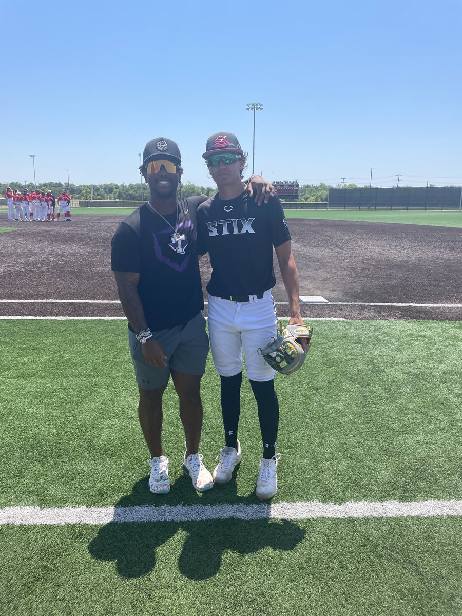 .@ntxtourney #SBCInvitational F: <a href="/StixBaseballTX/">Stix Baseball</a> 2024 Prospects Black 8, DFW Twins 2024 1
PoG: <a href="/McintireBraden/">Braden McIntire</a> 1-2, 3B, 2 RBI, 2R
Pitcher: <a href="/BajajLuke/">Luke James Bajaj</a> 6 IP, 3K, 4H, ER