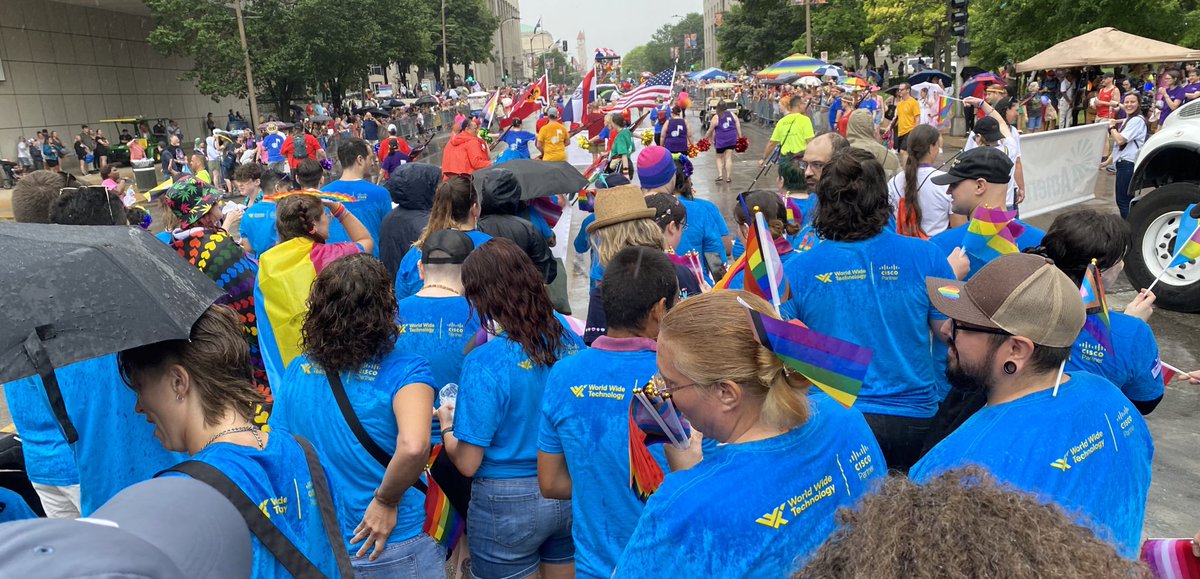 bobolwig's tweet photo. The rain didn’t stop the @wwt_inc team #stl #pride #GreatPlaceToWorkForAll https://t.co/UiuvGlYvTW
