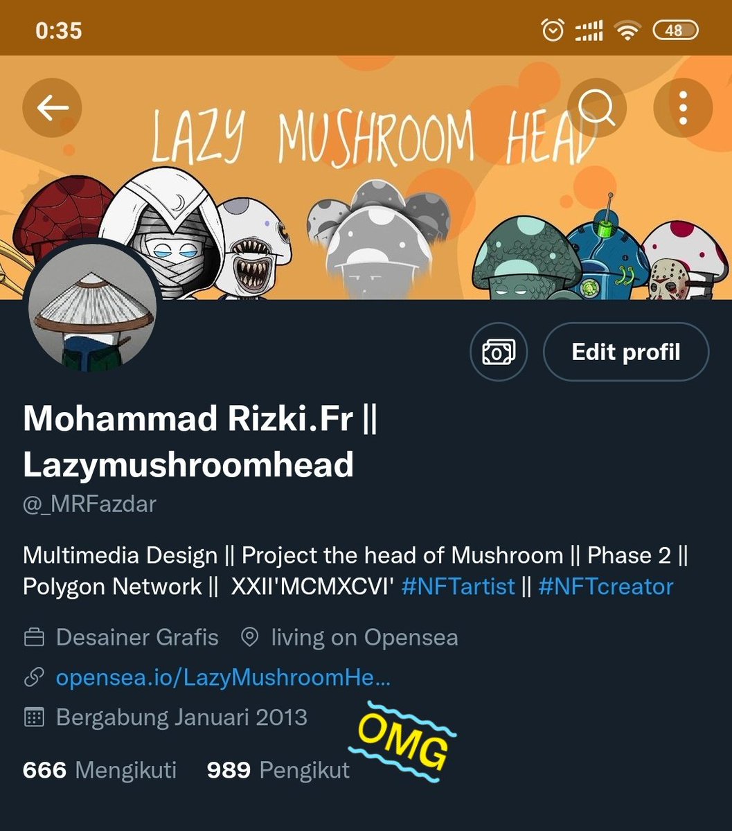 Mohammad Rizki.Fr || Lazymushroomhead tweet media