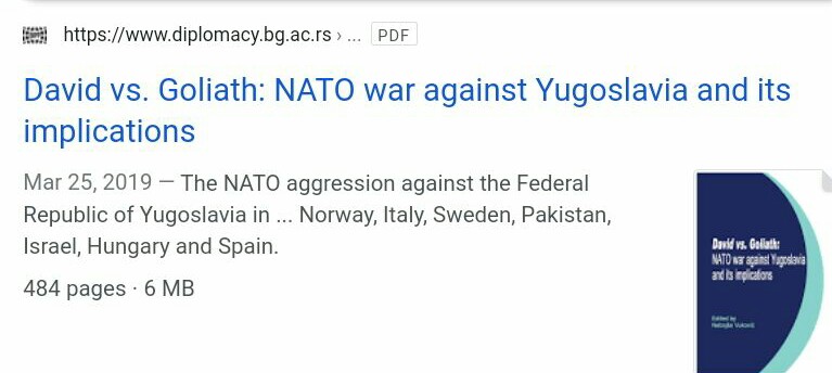 #David vs. #Goliath: #NATO war against #Yugoslavia and its implications Edited by #NebojšaVuković #NATOaggression1999