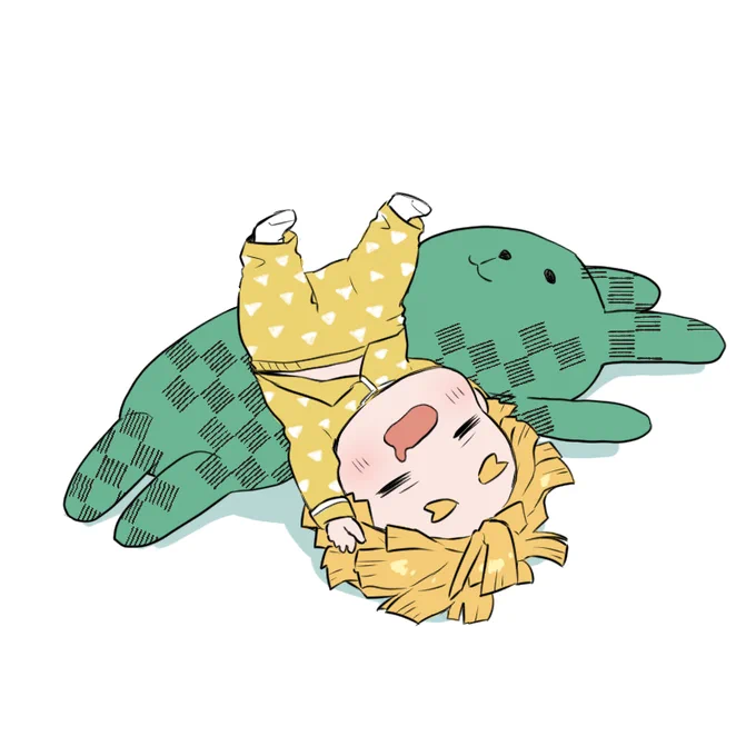 【再掲】寝相の悪いぜんいつくん(いびきもすごい) 