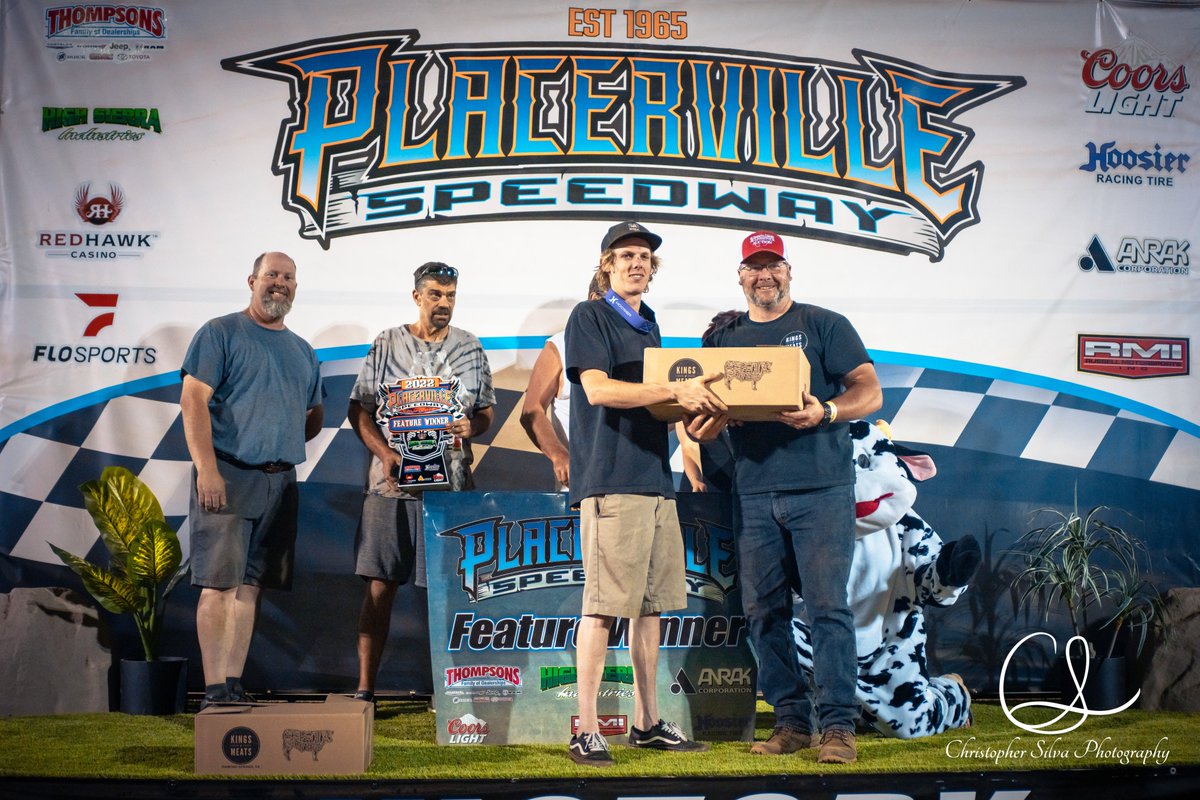 Redding's <a href="/majdic42/">Chase Majdic</a> claimed his initial Placerville Speedway win last night during his first start for Vertullo Racing. 

All four main event winners went home with a meat box courtesy of Kings Meats valued at $225 each. 

Pat Brandon &amp; Chris Silva Photos