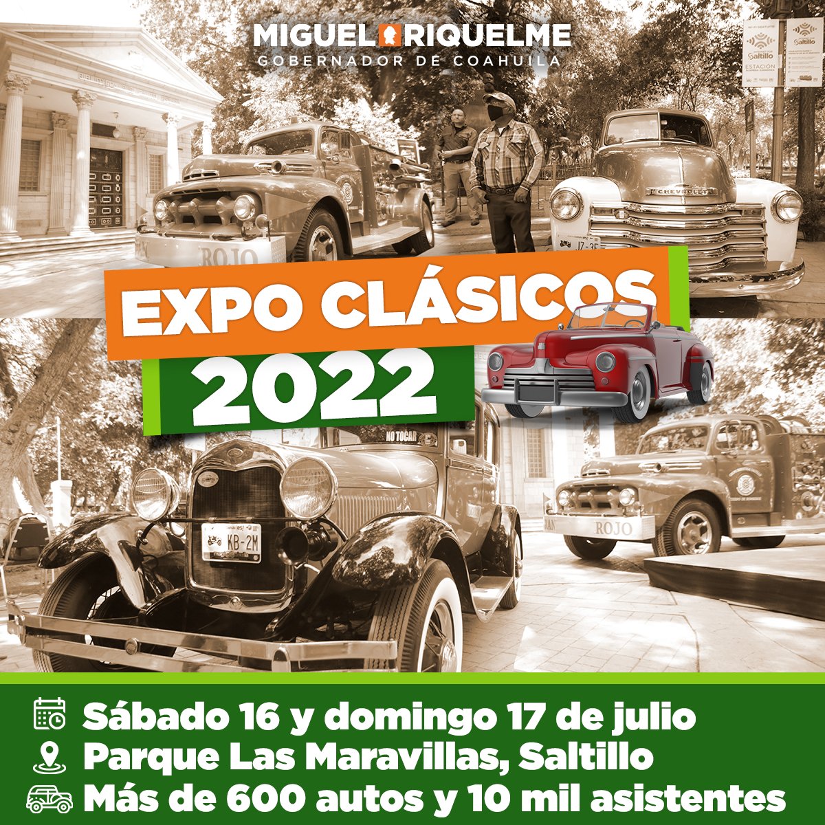 La mejor expo de autos clásicos tendrá sede en nuestro estado 🚗. #HazTurismoEnCoahuila