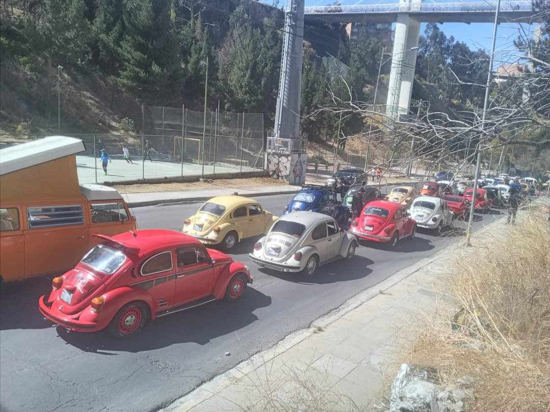 ivanariasduran's tweet photo. Hoy se realizó el Desfile de #PETAS por su día mundial con cerca a 100 participantes organizados por La Asociacion Paceña de Petas con el apoyo del @LaPazAlcaldia. Lindo desfile que recorrió toda la ciudad desde el peaje de la autopista. Qué manera de cuidar sus escarabajos!! https://t.co/kCvnVA1hf9