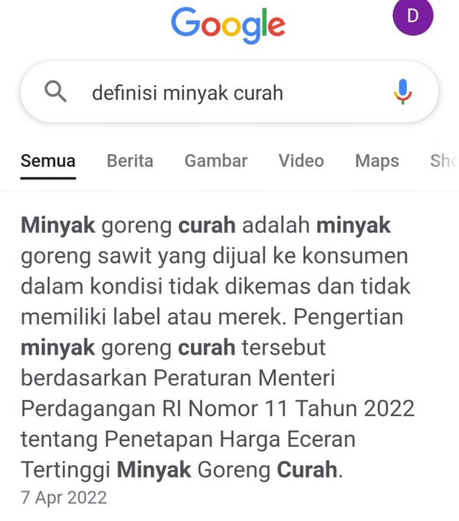 Minyak Goreng Curah itu konsumsi Masyarakat Menengah Bawah dan sudah seharusnya tersedia dipasar tradisional. Sementara Minyak Kemasan silahkan dijual lewat Gerai Ritel dan Swalayan untuk mereka yang malas ke Pasar Tradisional cc <a href="/DPP_IKAPPI/">SavePasarTradisional</a> #hening <a href="/asboedionoid/">Daniel  Marissa🇦🇺</a>