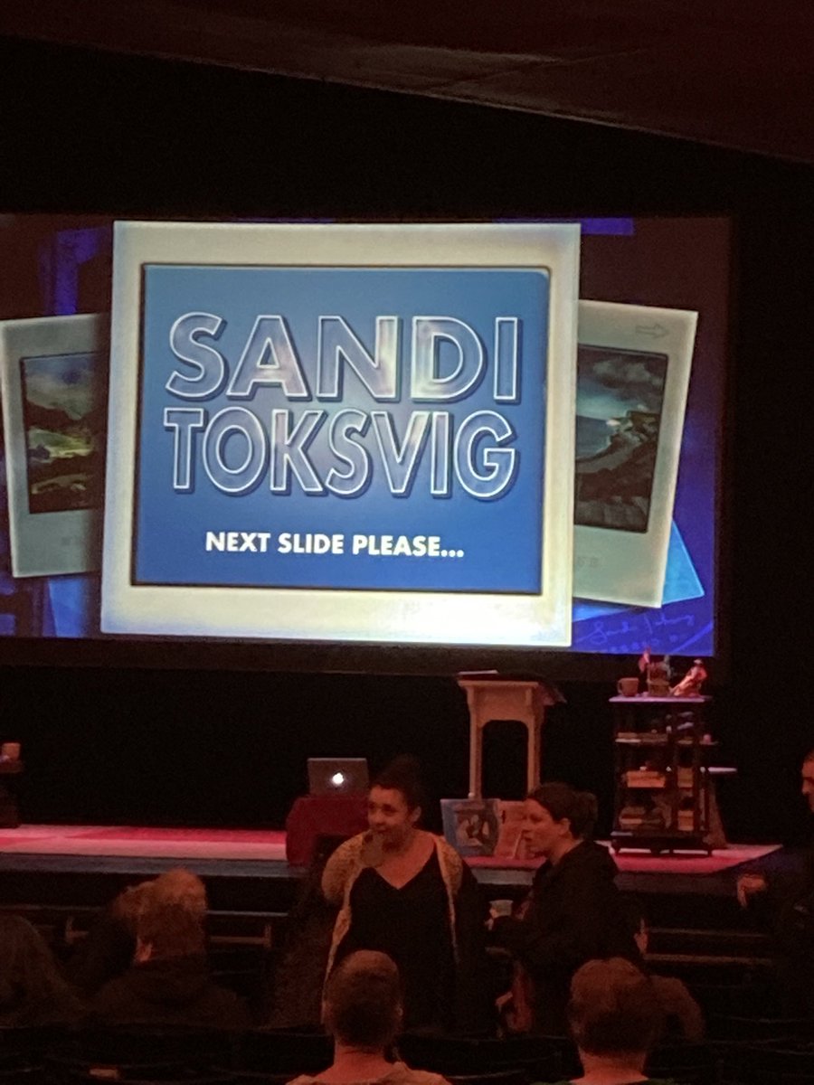 First post Covid visit to the theatre, looking forward to seeing ⁦@sanditoksvig⁩