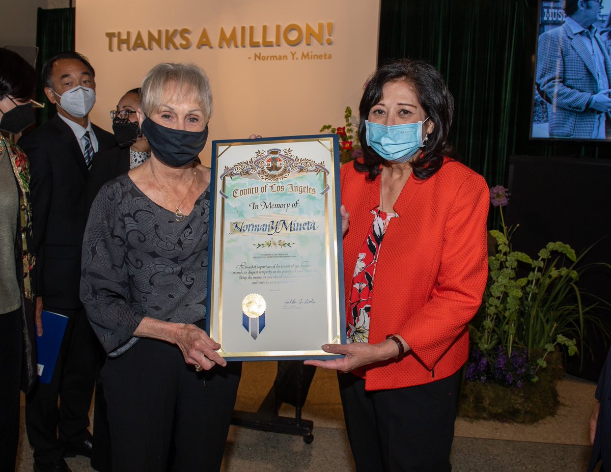 HildaSolis's tweet photo. It was an honor to celebrate the life of Former United States Secretary of Transportation Norman Y. Mineta for the contributions he made to the advancement of equality, justice, and liberty. https://t.co/vcnluqxo8r