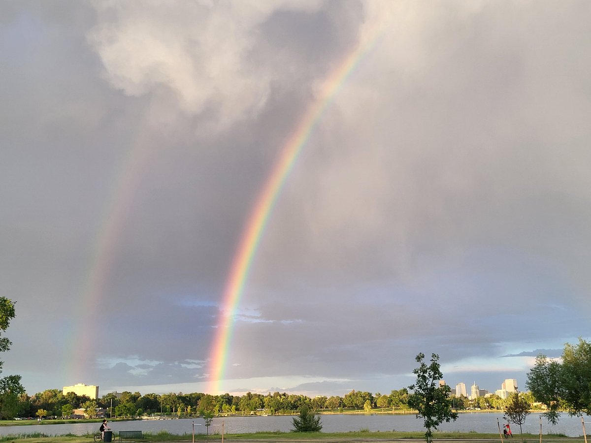 Double rainbow by the studio. Metal af