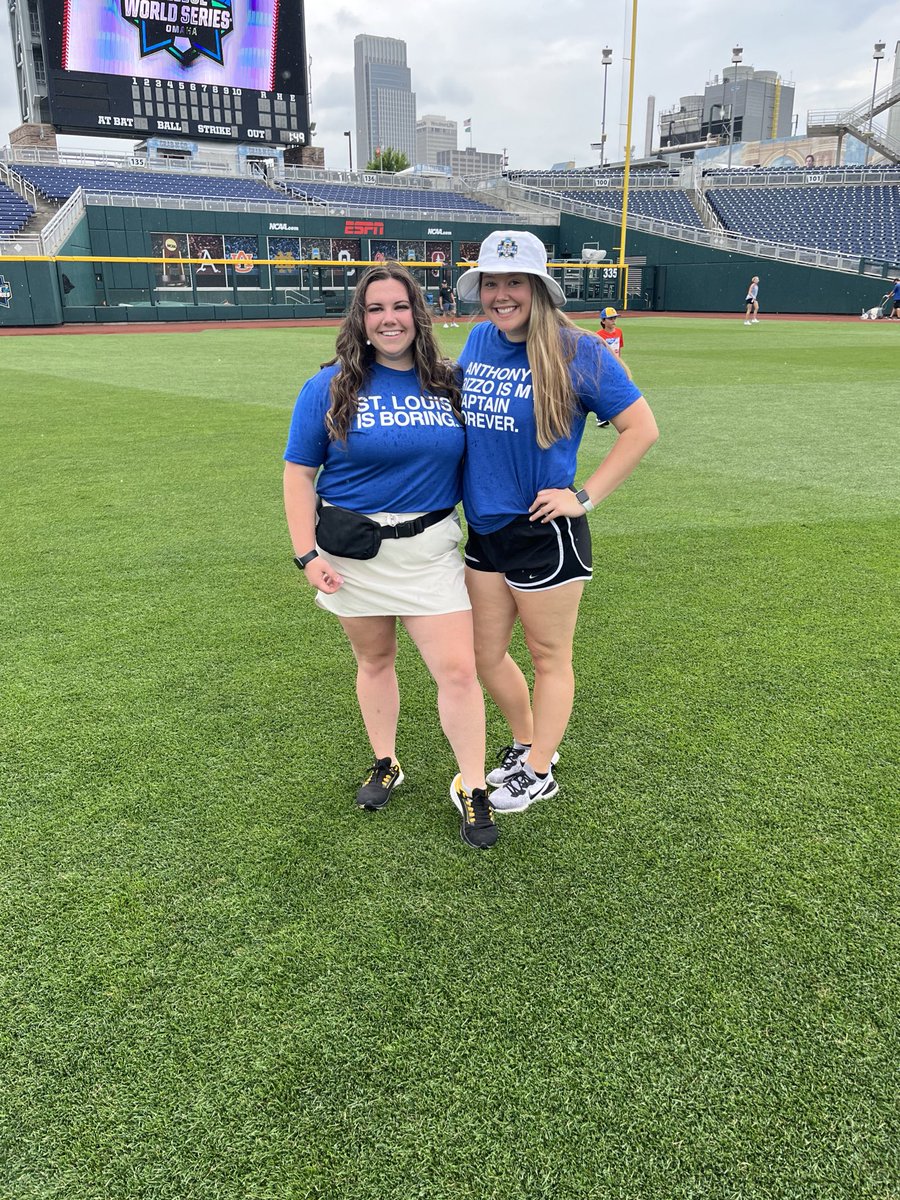 PaigeLinker's tweet photo. this is what happens when you get two Cubs fans in Omaha working the #MCWS !!! @Cubs let us know when you want us to start! 

#womeninsport #cws #chicagocubs 

@obvious_shirts @Cubs https://t.co/DHHYglfTzJ
