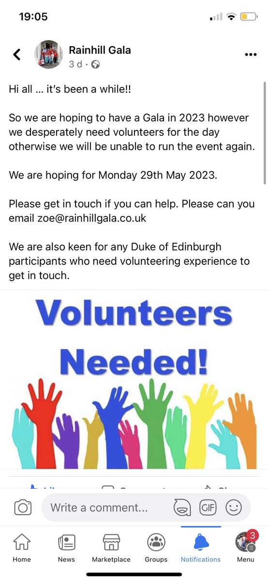 <a href="/Donna4Rainhill/">Cllr Donna Greaves</a> <a href="/kanga1975/">Ste Rooney</a> @KateS4Rainhill <a href="/RainhillGala/">The Rainhill Gala</a> they’ve also asked for help with volunteers last week.