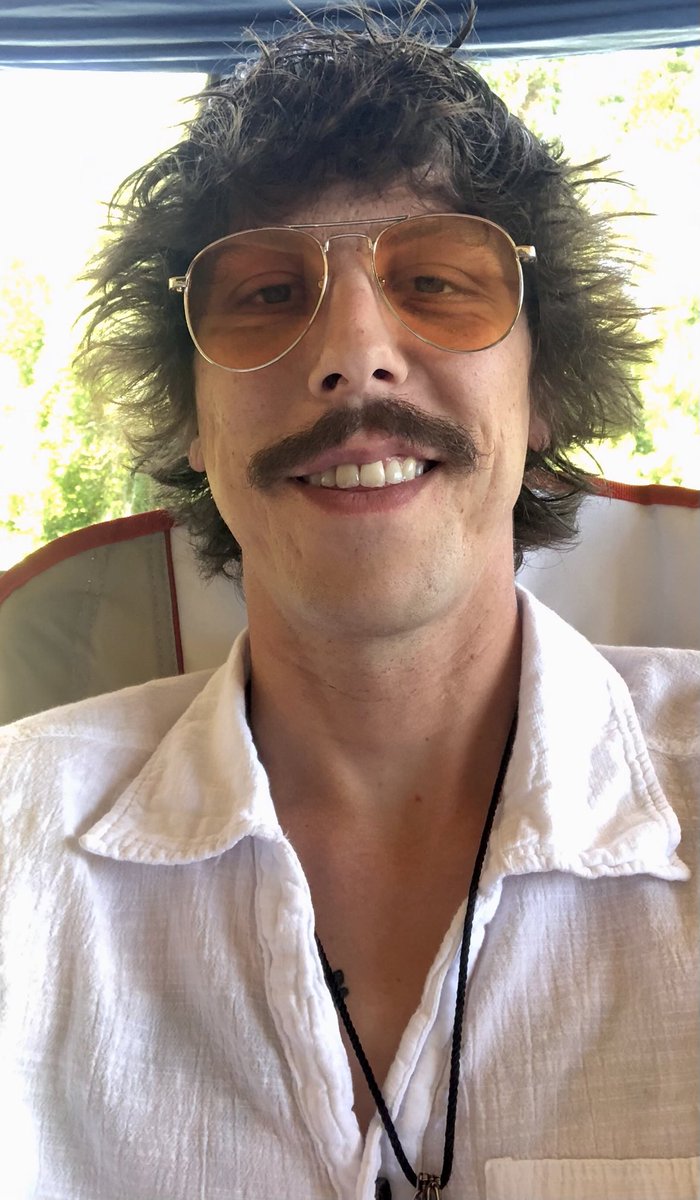 WonRogers's tweet photo. The stache is nice. The weather nice. The vibe nice. Me NICE. 🤠💪 #cowboy #oldschool #moustache https://t.co/ZnBgA4e18D