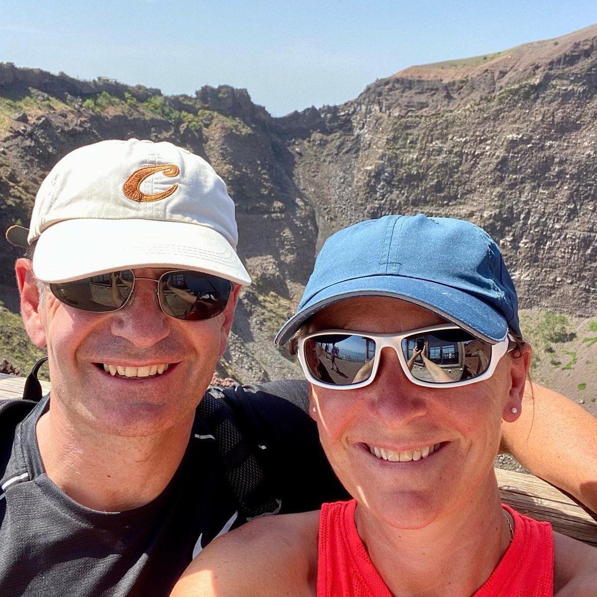 ccreweread's tweet photo. In 35 degree heat we made it up to the summit of Vesuvius for our Italian take on #WalkForTom. Donations made via @JustGiving in support of @dtthewalker & @cancer_wales https://t.co/Og77tnl9hZ #RememberingTom https://t.co/xLJlS3asUh