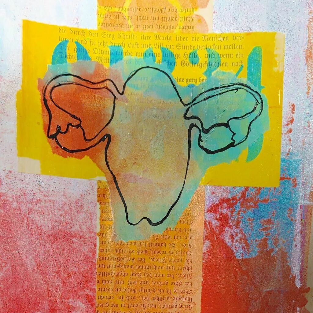 OriginaLCHarper's tweet photo. Some art made as I processed my declining personhood here in the states. If my gonads we're different I'd be a full person in the eyes of the SCOTUS. #printmaking #printplay #artjournal #artjournaling #art #artistsofinstagram #artsyfartsy a https://t.co/TuE07IehSq