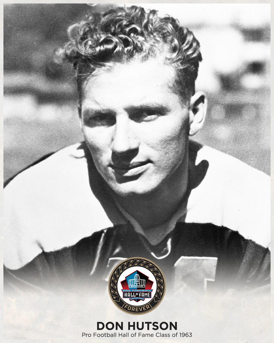 ProFootballHOF's tweet photo. Don Hutson was a career member of @packers and a three-time NFL Champion, as well as part of the Hall of Fame's inaugural Class of 1963.

On the 25th anniversary of Hutson's passing, we honor his accomplishments as we strive to keep his legacy alive forever. #HOFForever https://t.co/LoYHHSFV89