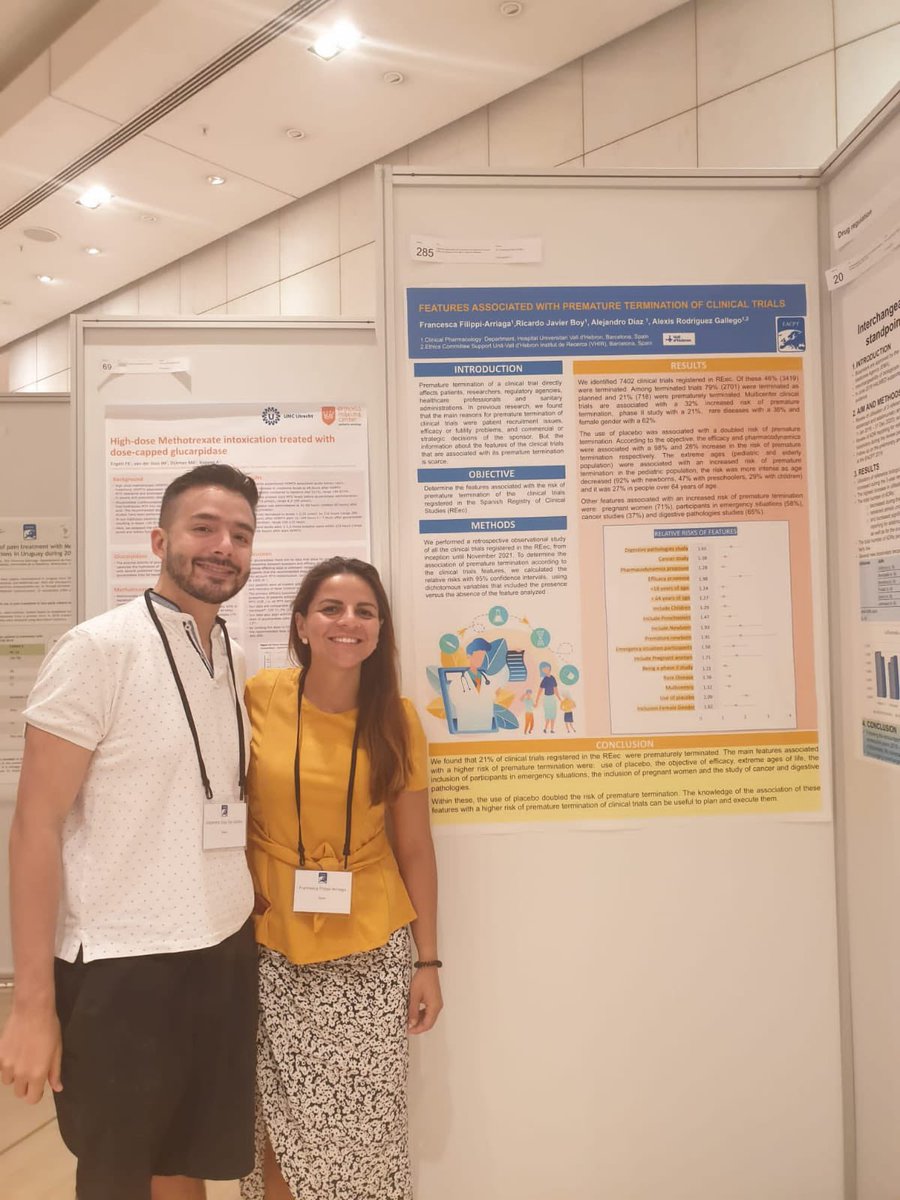 FarmaVallHebron's tweet photo. Hoy en el Congreso Europeo de Farmacología Clínica 2022, han presentado los póster nuestros resident@s. Enhorabuena a tod@s!!!!#farmacologíaclinica #ClincialPharmacology  #vallhebron #sefc #farmawang #EACPT2022 https://t.co/GxgTieE5Hv