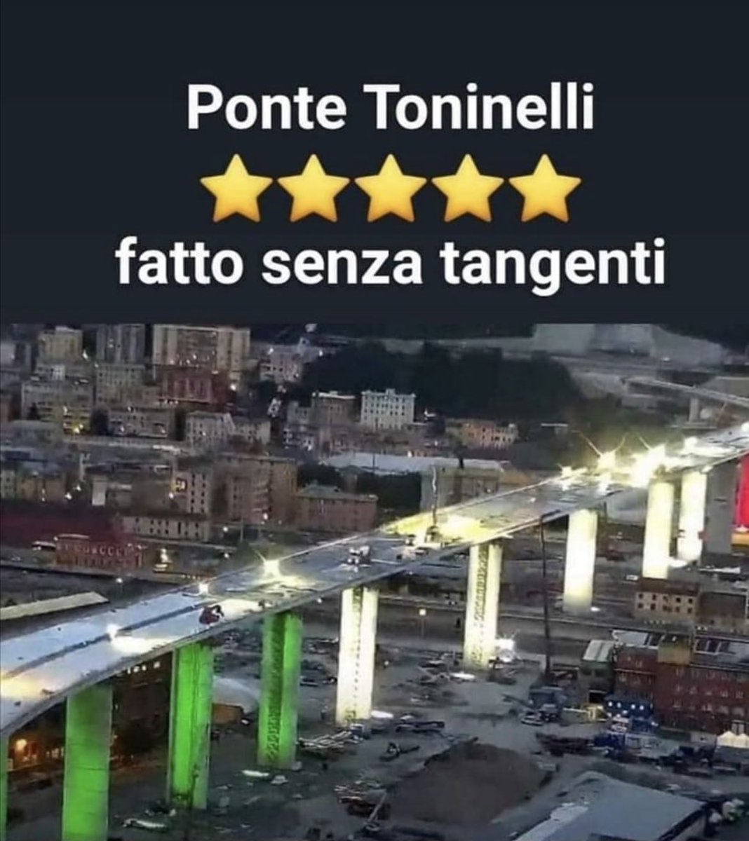 #ponteToninelli detto anche Ponte Morandi a #Genova fatto senza tangenti e mafia sotto il governo #Conte.
#27giugno #m5s #26giugno #QuartaRepubblica #primapagina #edicola