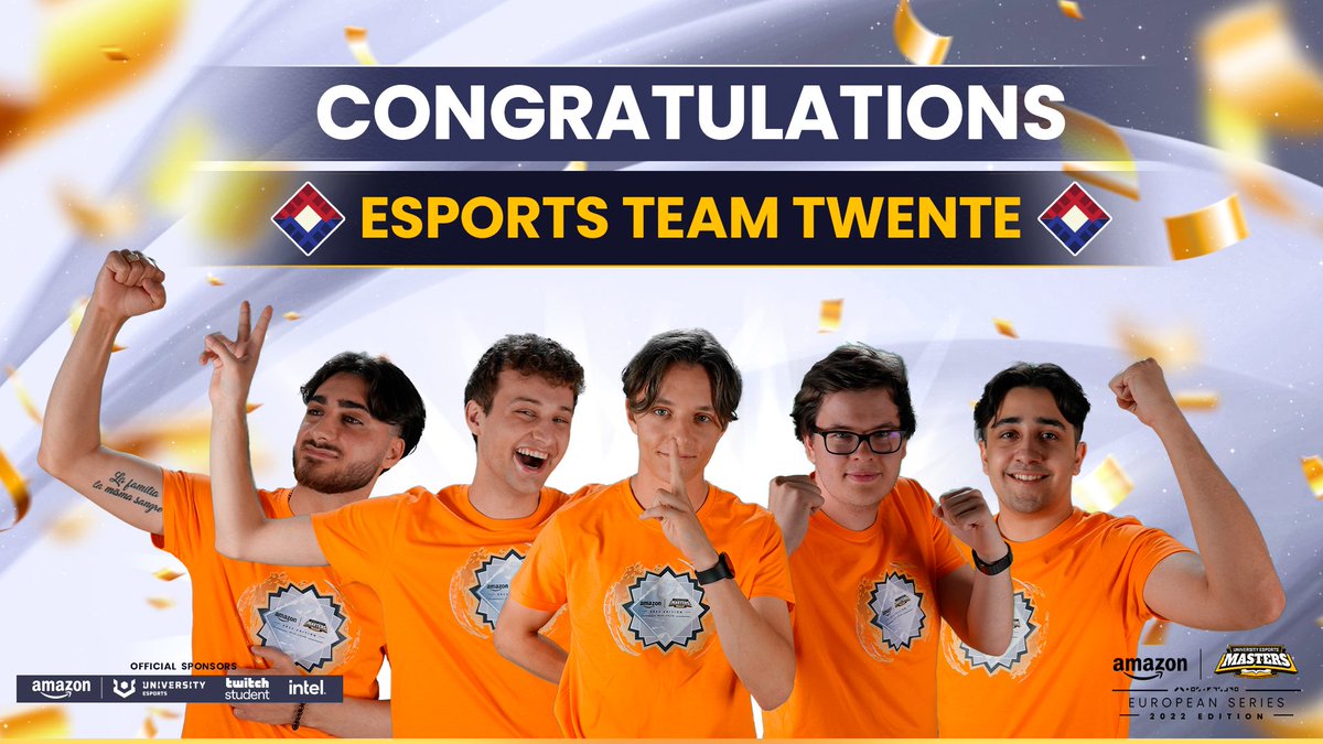 🏆 <a href="/EsportsTwente/">Esports Team Twente</a> ARE YOUR CHAMPIONS 🏆

The Dutch side denied the reverse sweep and takes home our #UEM2022 LoL crown 👏

Congratulations!

👑 <a href="/EmiwLoL/">Emil</a> 
👑 @Gaboesh1 
👑 <a href="/FinnTempelaar/">Finn Tempelaar</a> 
👑 <a href="/MechaNicsEUW/">Ian van den Berg</a> 
👑 <a href="/CutieKatieX/">CutieKatie💜💜</a> 

Where's the fun in winning 3-0 eh? 👀