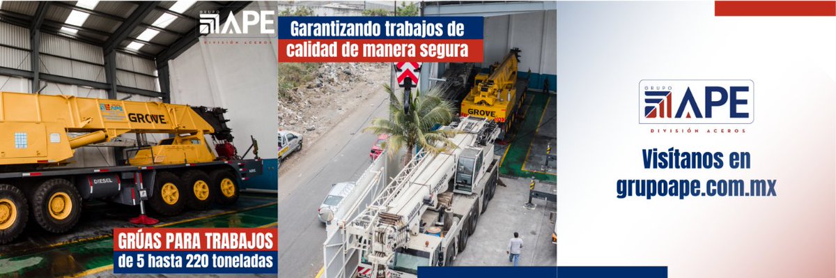 En Grupo APE contamos con la capacidad para proporcionar servicios con una variedad de grúas de acuerdo a las necesidades específicas y tipos de trabajo que el cliente requiera, desde 5 hasta 220 toneladas.➡️

¡Conócenos! tenemos el mejor tiempo de entrega 🚚

#acero #veracruz