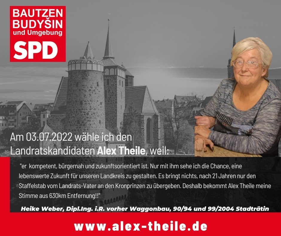 Eine lebenswerte Zukunft mit #AlexTheile. Er ist kompetent, bürgernah und zukunftsorientiert.
Am 3.7. #lrwbz22 #MitHerzUndVerstand