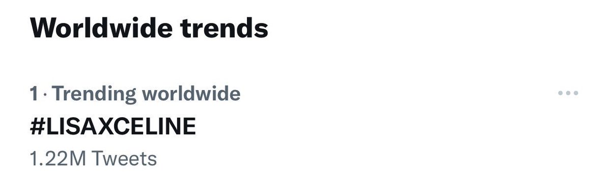 We are back to number 1 spot let's claim all TOP 3 again and lock them !!

LALISA HUMAN CELINE
#LISAatCelinePFW22
#LISAXCELINE