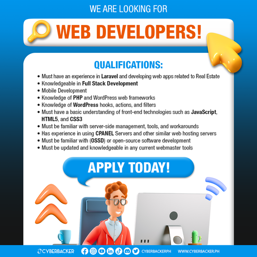 RalphLao03's tweet photo. 💝We are opening more positions for everyone! We are looking for 4,000 amazing people who can be part of our growing company for the entire 2022!

We are hiring #WebDeveloper!

Apply here>>https://t.co/fU1vVtAuKE https://t.co/khdy1A7uc0