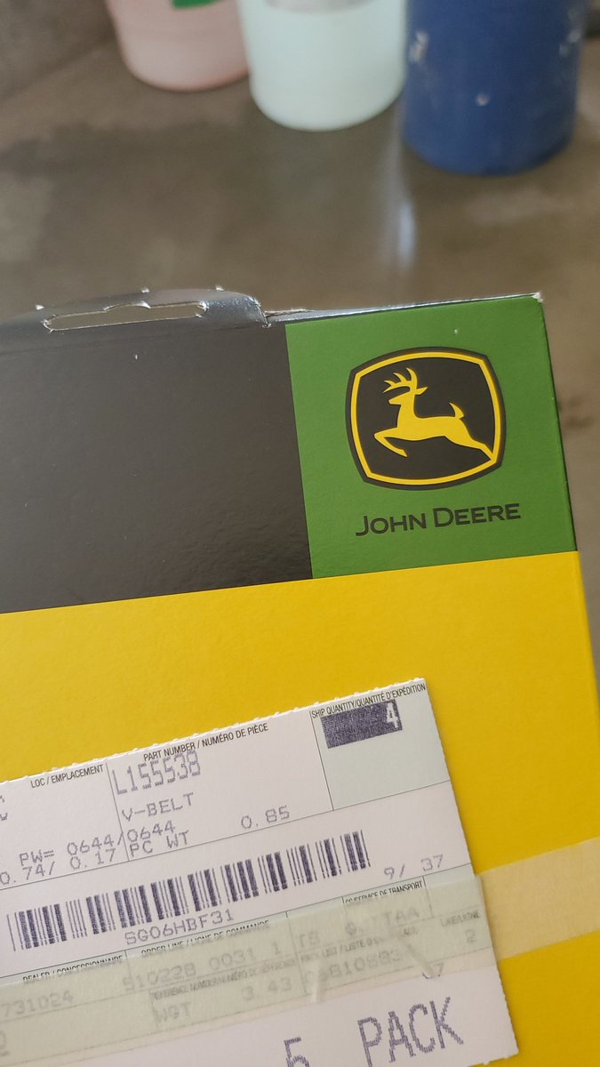 When you need a fan belt on Sunday. Text to parts guy at <a href="/GDEquipment/">Green Diamond Equipment</a> in Woodstock gets you one set out for pick-up.